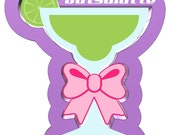 Margarita Glass with Bow 3D printed Cookie Cutter