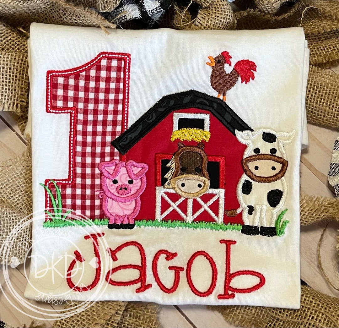 Barnyard Birthday Shirt First Birthday Shirt Birthday Shirt Etsy