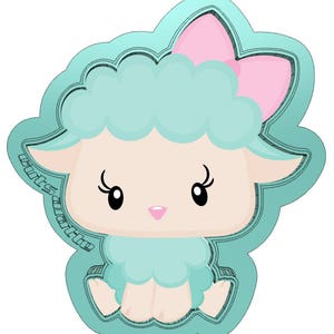 Bunny Face No Bow Cookie Cutter 3D Printed