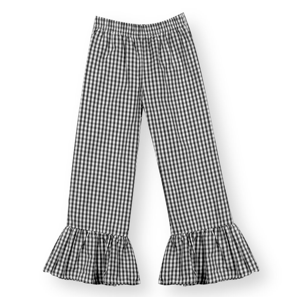 Girls Gingham Ruffle Pants Girls Ruffle Pants Ruffle Pants Etsy