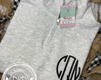 Women's Monogram Shirt Monogrammed Sweatshirt Monogram Shirt Sweatshirt Quarter Zip Sweatshirt Gifts For Her Monogrammed Gifts Wedding Gift