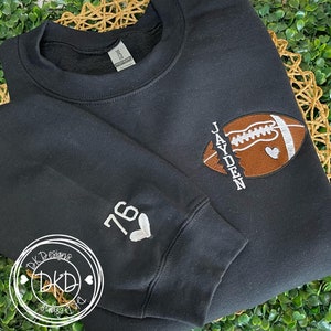 Womens Football Shirt, School Spirit Shirt, Football Shirt, Sports Team Shirt, Embroidered Football Shirt, Team Spirit, Womens Embroidery