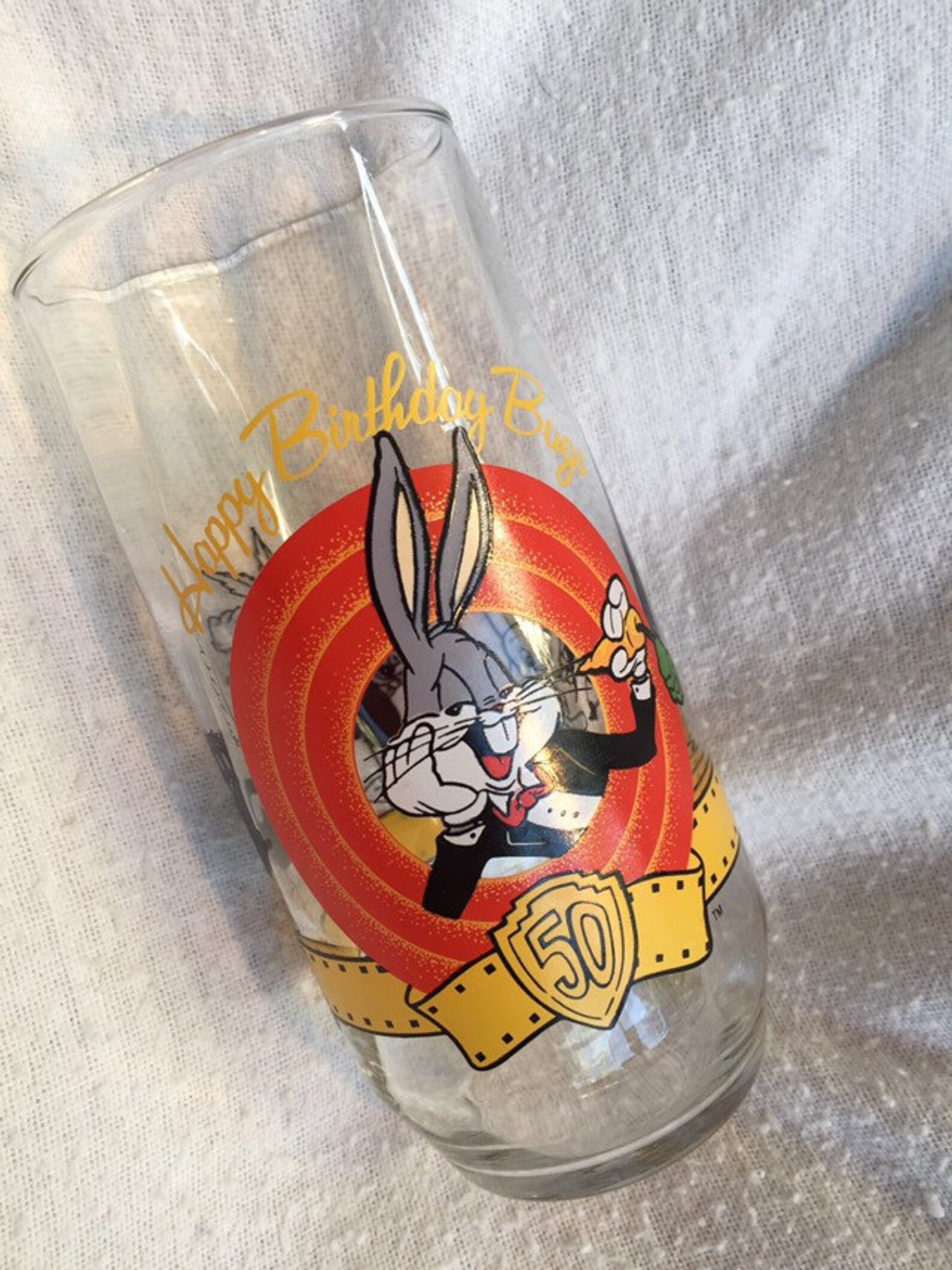 Bugs Bunny Vintage 1990 Warner Bros Glass Etsy