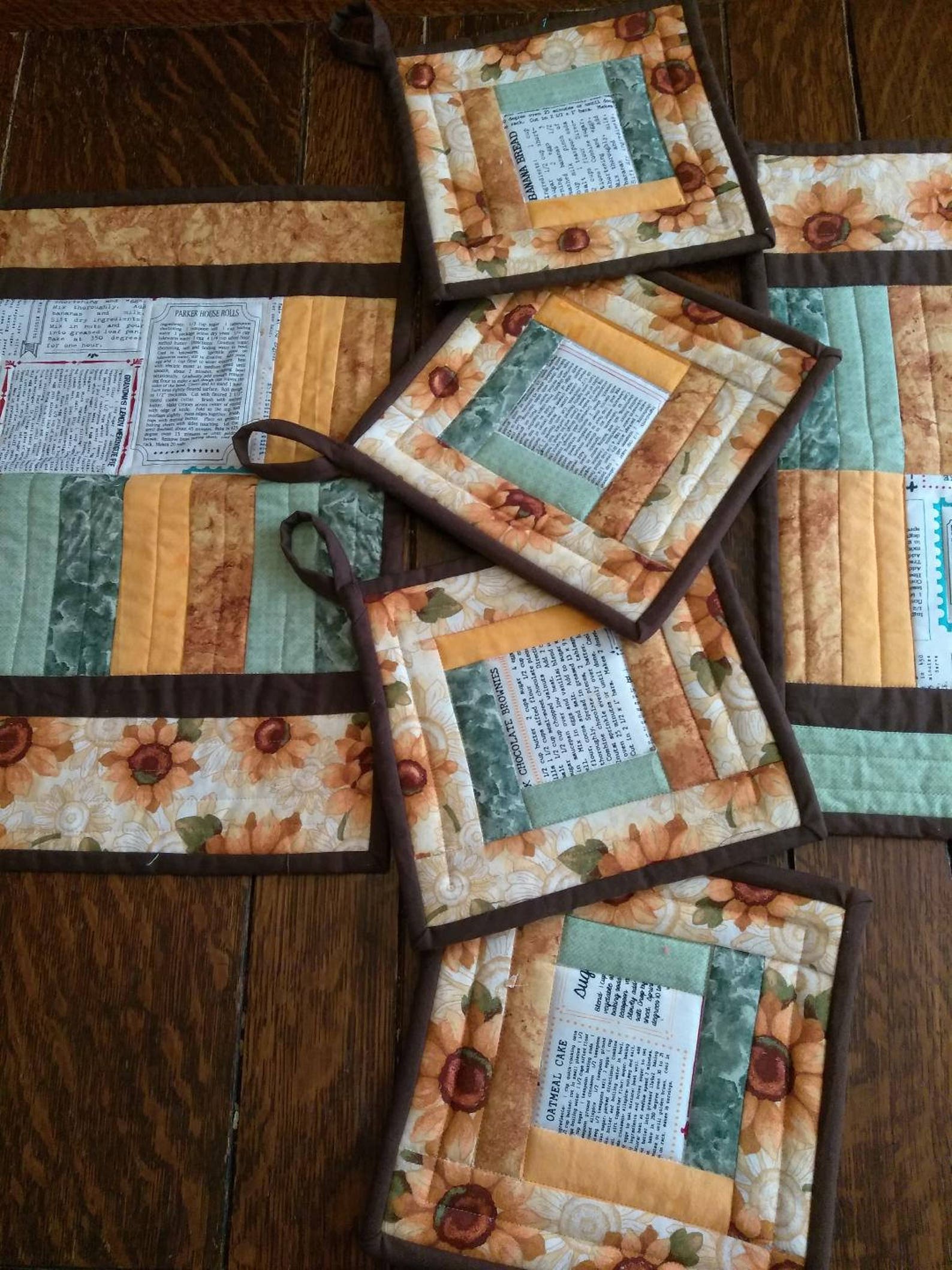 Sunflower Kitchen Set With Recipes Matching Table Runner 2 Etsy