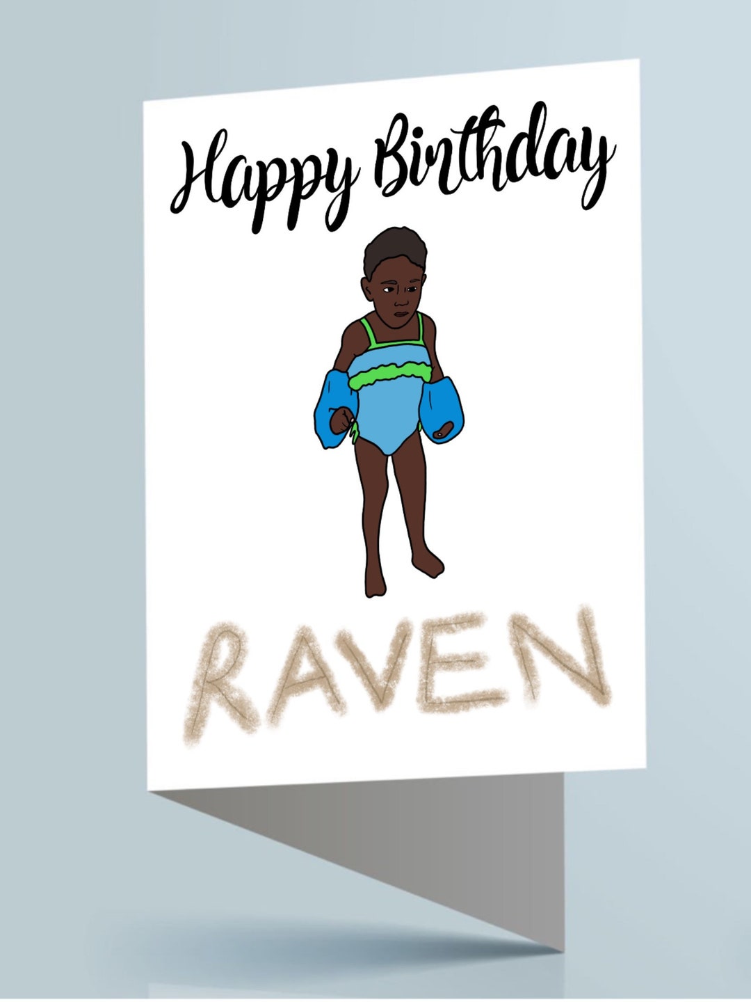 Happy Birthday Raven Custom Name Vine Card Etsy