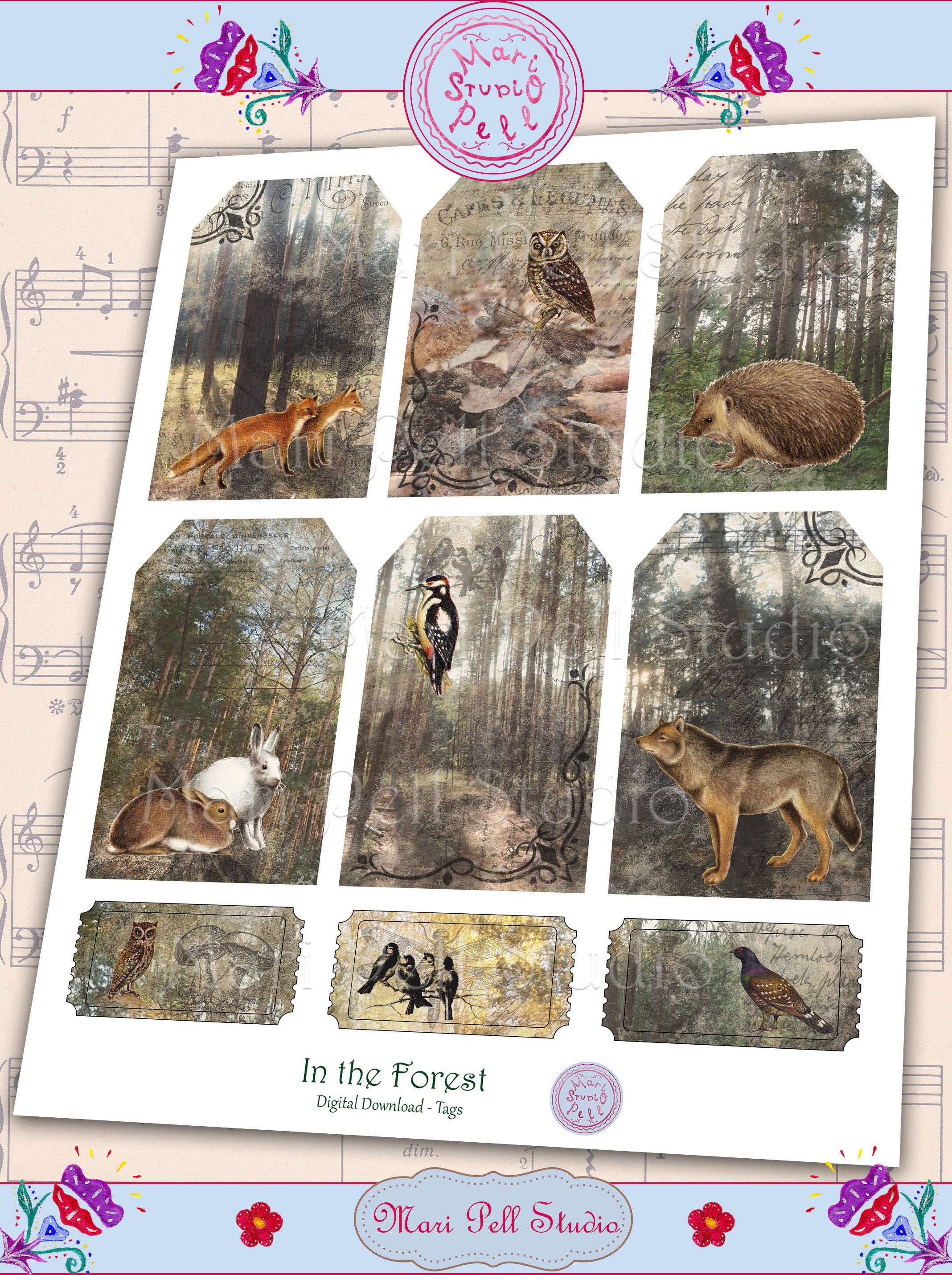 Trechery Tags In the Forest Tags, Forest Tags, Woodland Tags, Printable Tags ...