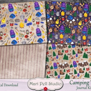 Camping Junk Journal Kit, Hiking Ephemera Pack, Printable Journal Kit ...