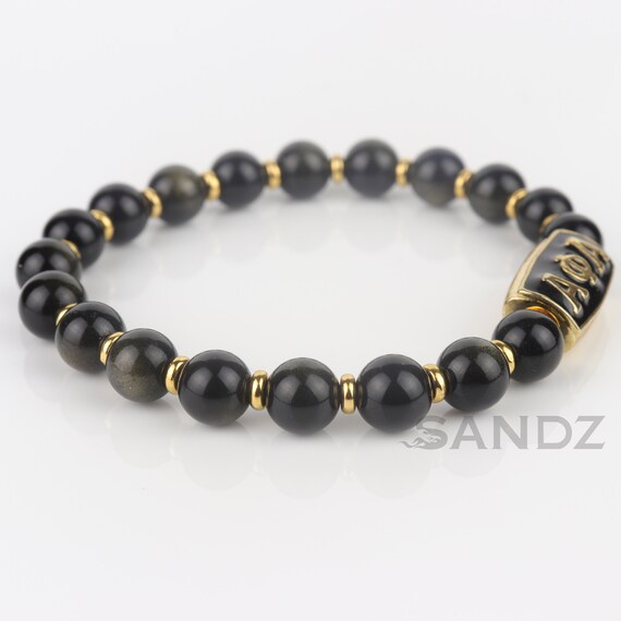 Alpha Phi Alpha Fraternity Stretch Bead Bracelet A A Center Bead