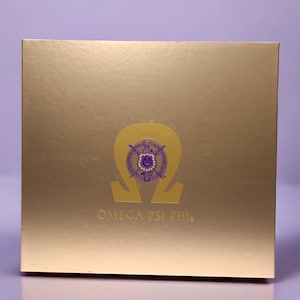 Omega Psi Phi Fraternity Keepsake Boot Box / Gift Box **SANDZ Limited Edition**. Great Crossing Gift!