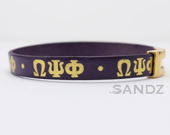 Omega psi phi leather bracelet sale