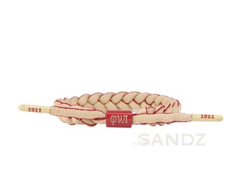 Kappa Alpha Psi Fraternity Phi Nu Pi  paracord bracelet with Phi Nu Pi center piece with founding year 1911 embossed end caps. Perfect Gift!