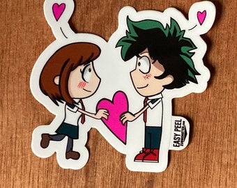 Deku and ochako in love sticker