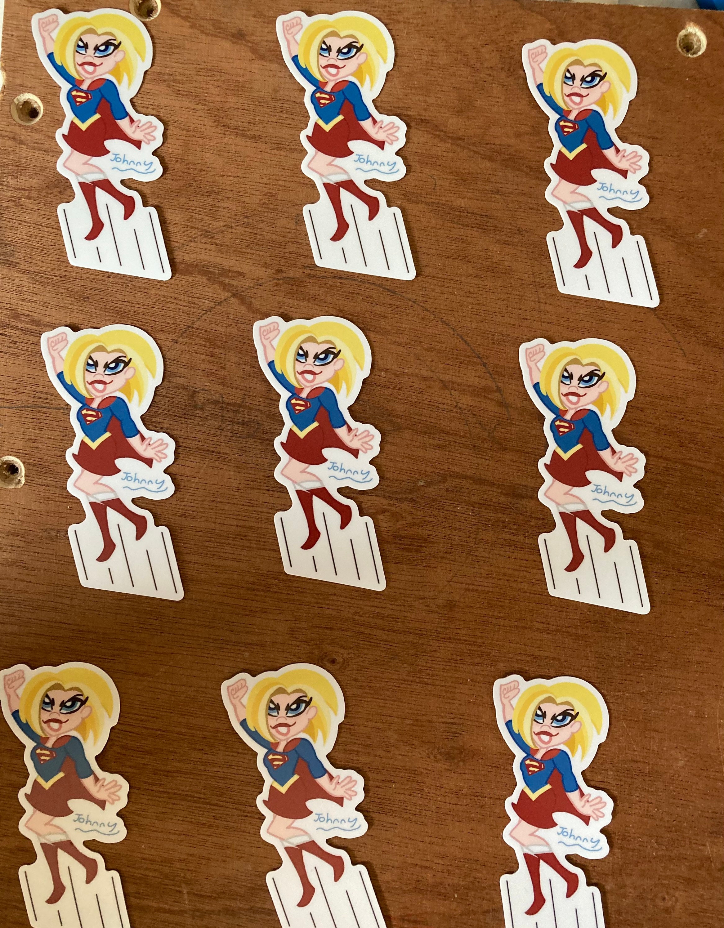 Dc Super Hero Girl Supergirl Sticker Etsy New Zealand