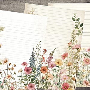 Carnet imprimable kit de jardinage floral floral en téléchargement, paquet de 20 feuilles, éphémères vintage pour le scrapbooking, kit de création 196