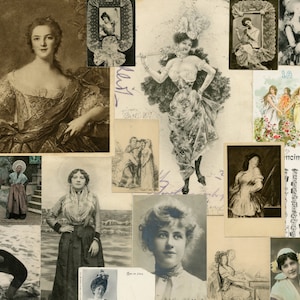 Antique Postcards - Printable Vintage Pictures - Junk Journal Supplies - Instant Download