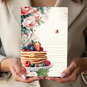 Printable Recipe Journal Pages, 20 Writing Sheets for Cooking Notes & Meal Planning, Commercial Use Included, Digital Download