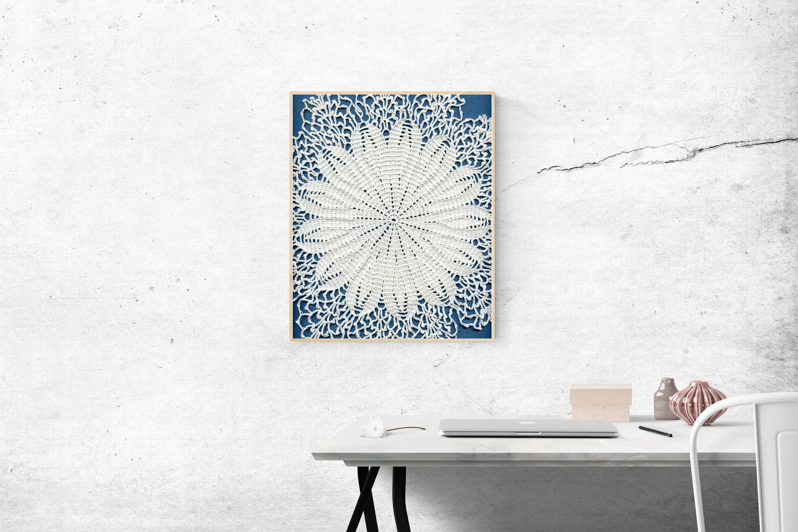 Doily Wall Art Print Digital Doily Image Vintage Doily Lace Etsy