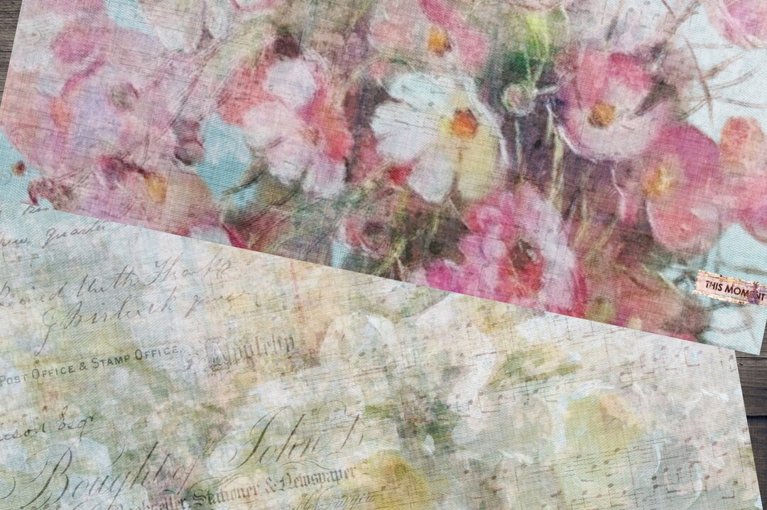Floral Digital Paper Pack – Vintage Junk Journal Kit (digital Download ...