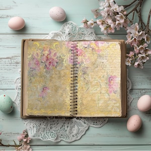 Journal Pages Printable Kit - 17 Vintage Junk Journal Pages for Scrapbooking, Diary & Creative Writing, Digital Download #54