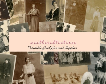 Fotos de mujeres Fotos antiguas de mujeres Descarga digital Fotos antiguas Junk Journal Collage Hi-Res Digital Ephemera Antique Ephemera