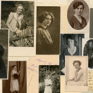 Objetos de diário de lixo, retratos digitais antigos, diário de lixo feminino vintage, fotos vintage digitais, retratos antigos para impressão, sépia