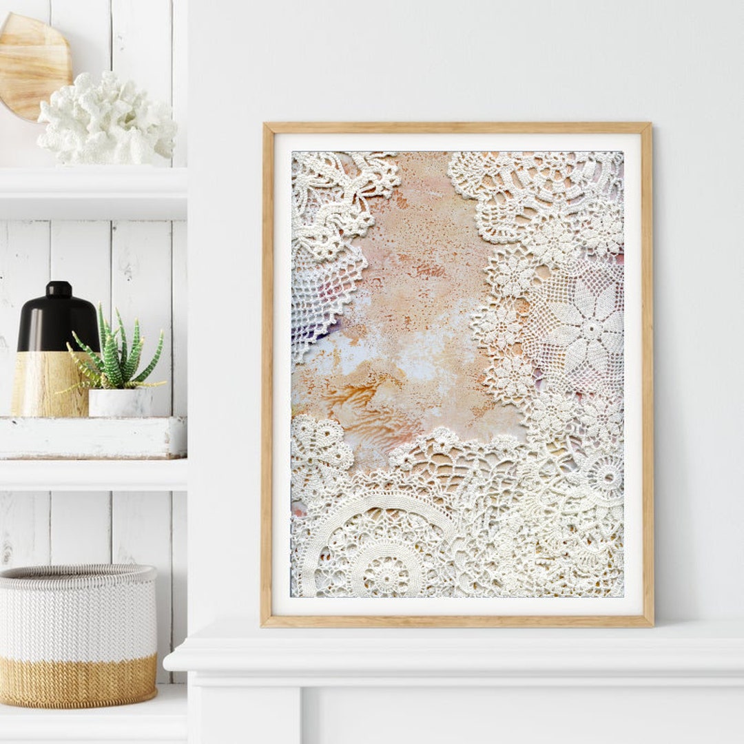 Doily Wall Art, Lace Wall Art, Crochet Wall Decor, Birthday Party Gift