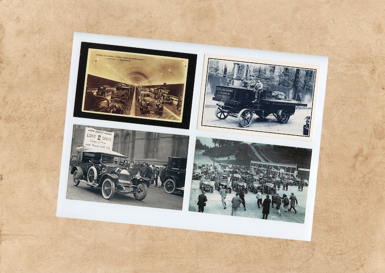 Cars ephemera, Vintage Cars postcards, Printable Digital download Junk Journal, Scrapbooking, Paper Crafts image 4