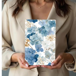 Papiers floraux, fleurs d'Hortensia imprimables, 20 papiers imprimables numériques, papiers fleurs pressées à téléchargement immédiat