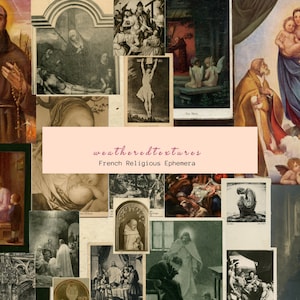 Religiöse Postkarten, Religiöse Ephemera, Printable Digitaler download Junk Journal, Scrapbooking, Papierhandwerk, Kit 5