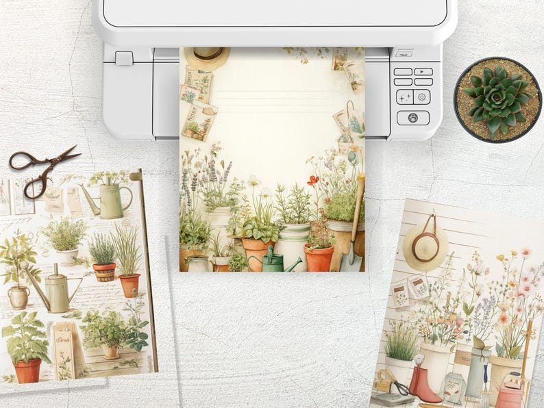 Garden Junk Journal Kit: Cottagecore Ephemera (digital Download) - Etsy