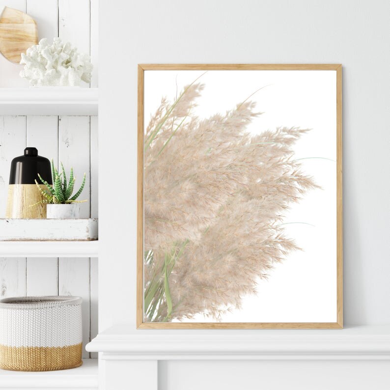 Pampas Grass Print Digital Printable Pampas Grass Wall Art Etsy