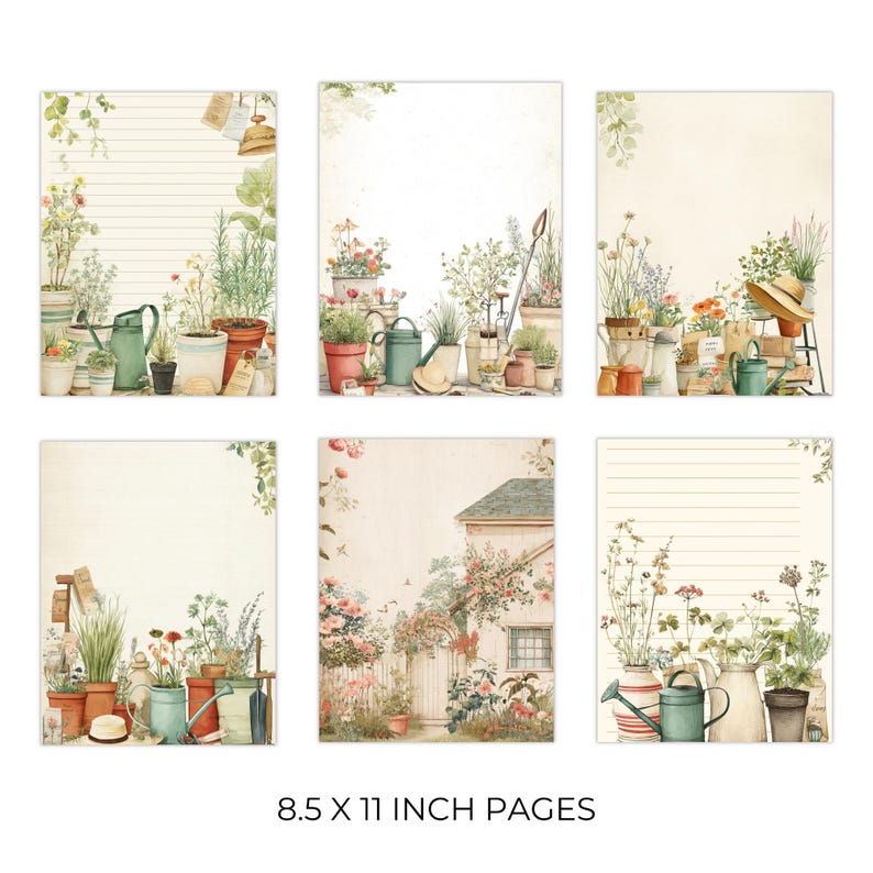 Printable Garden Junk Journal Kit: Vintage Ephemera, Cottagecore DIY ...