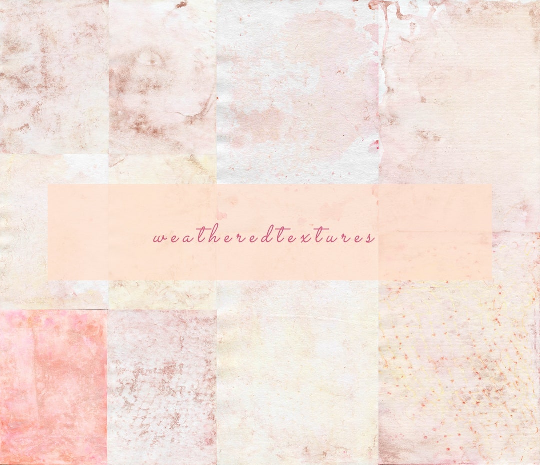 Watercolor Paper Set, Peach Color Paper, Mixed Media Art, Scrapbook