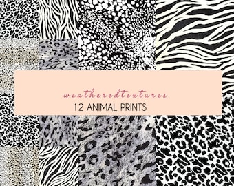 Animal pattern print, Digital paper, Instant download, Cheetah, Leapord, Tiger, Zebra Skin Pattern, Safari Pattern, ANIMAL PRINT PAPER