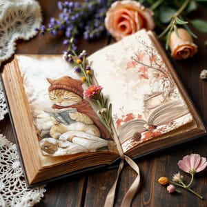 Fantasy Junk Journal Kit: Vintage Book Art Ephemera (Digital Download)