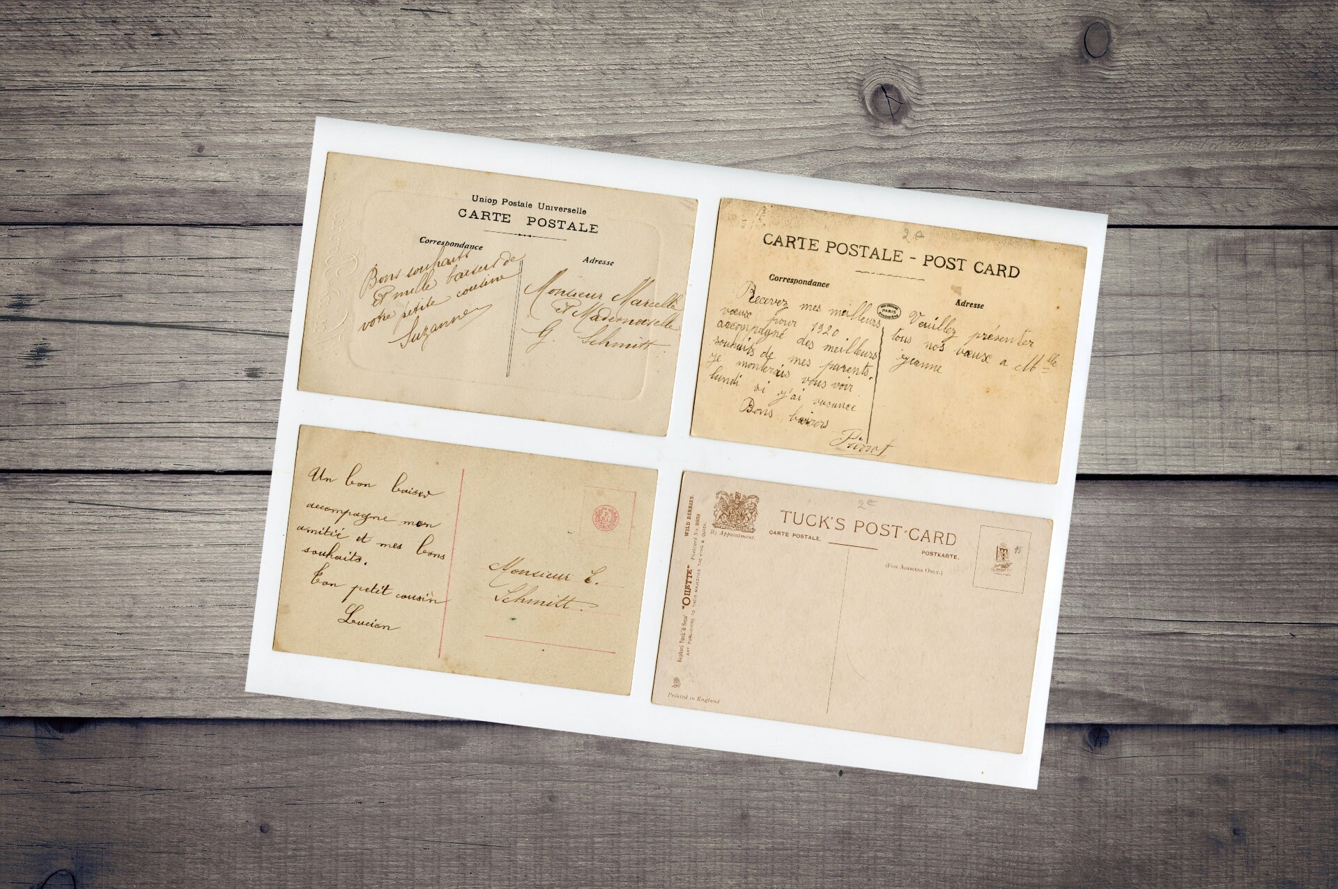 Vintage Postcards' Back in French 20 Handwritten French Etsy