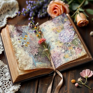 Hydrangea Junk Journal Kit: Printable Paper Pack (Digital Download A4/Letter Size)