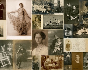 Antique Women Photos: Hi-Res Ephemera for Junk Journals (Digital Download)