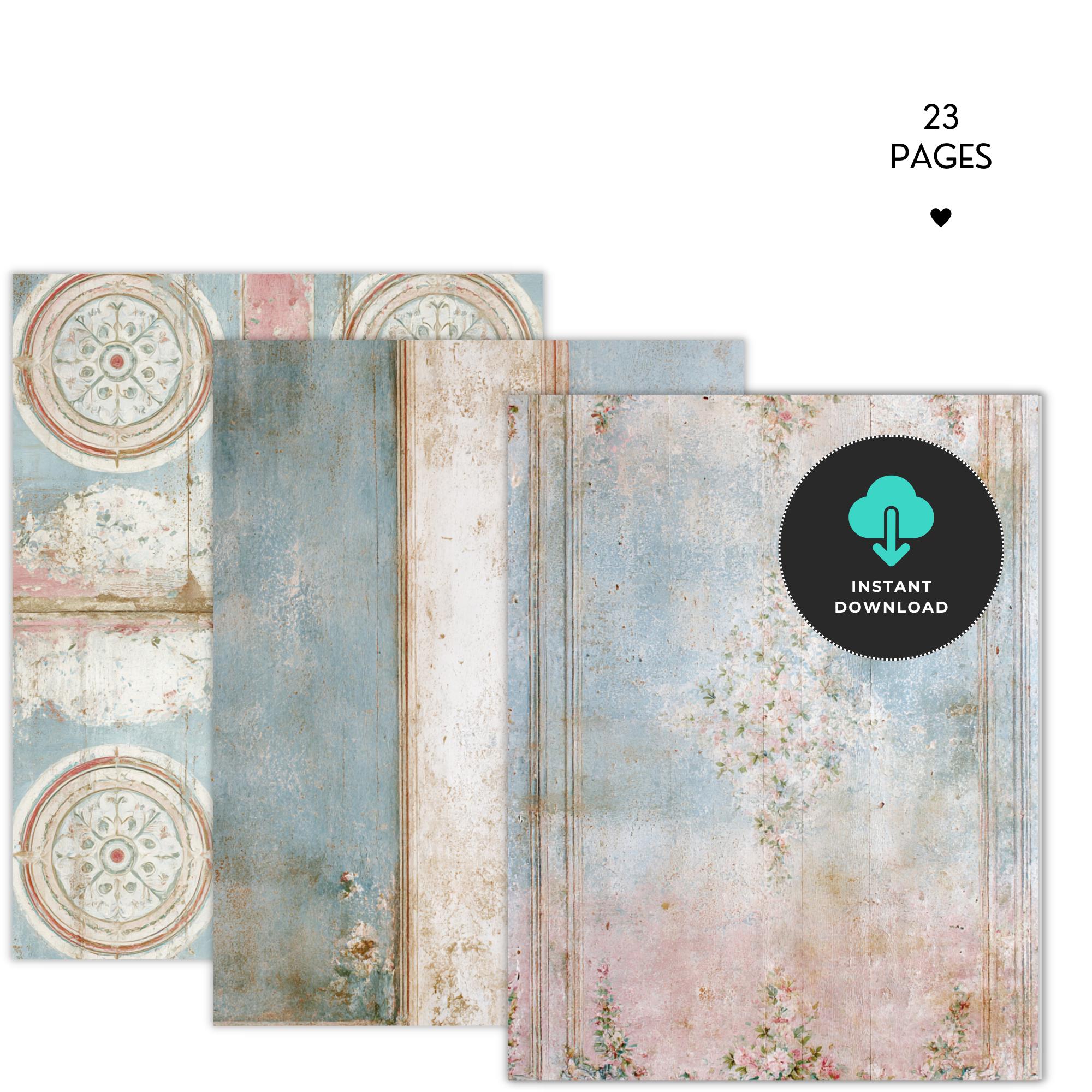 French Vintage Paper Pack: Shabby Chic Ephemera for Junk Journals ...