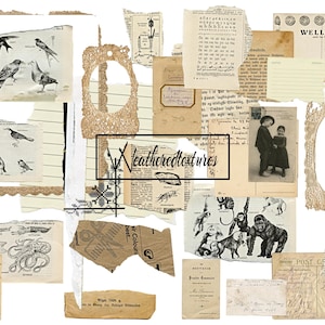Gescheurd papier, 28 transparante png-bestanden, scrapbooking, gescheurd papier clipart, digitale download voor ongewenste tijdschriften, commercieel gebruik, kit 4