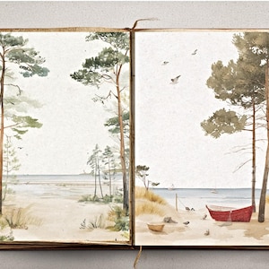 Stampa murale con vista sul Mar Baltico, decorazione costiera digitale da scaricare, stampa di paesaggi costieri, arredamento minimalista scandinavo, poster da scaricare immediatamente