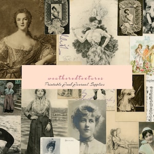 Antike Postkarten - Printable Vintage Bilder - Junk Journal Zubehör - Sofort Download