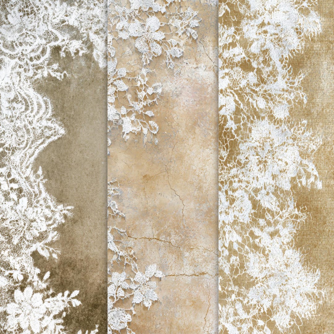 Vintage Lace Junk Journal Pages: Elegant Wedding Scrapbook Paper ...