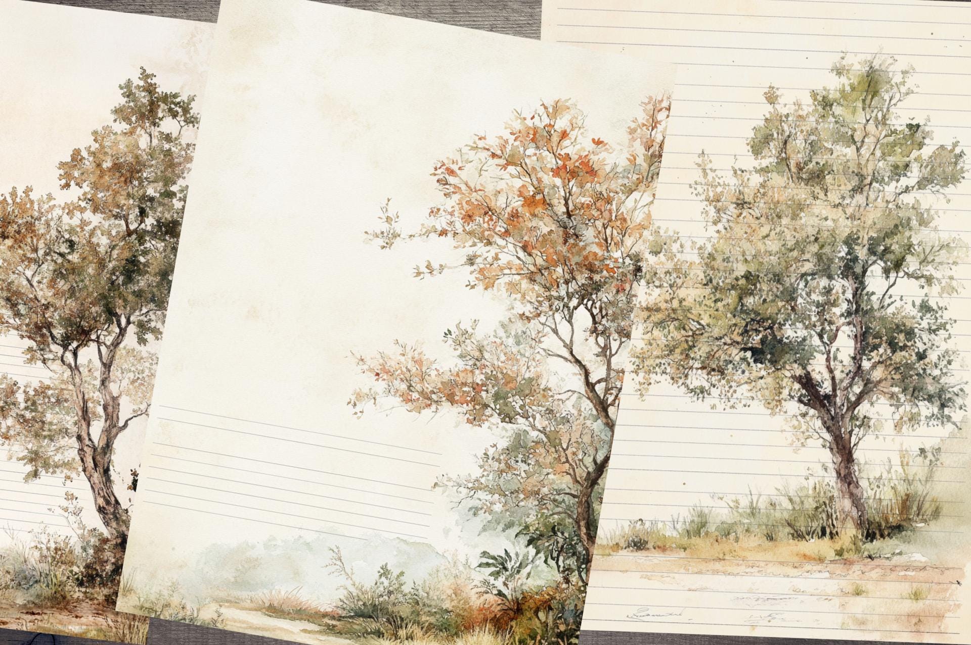 Family Tree Junk Journal Kit: Floral Paper Pack (Digital Download)