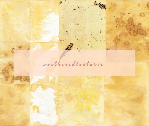 Onion Dyed Paper Pack: Stained Textures for Collage (Digital Download)