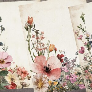 Printable junk journal kit, Digital download, 20 sheets paper pack - Kit 177