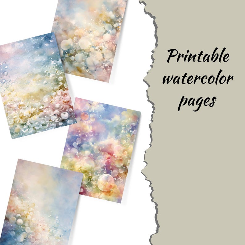 Watercolor Bubble Digital Paper: Scrapbook Backgrounds (digital ...