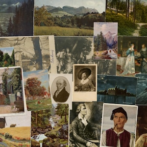 Vintage Postcards Digital Pack, Junk Journal Ephemera, Collage Sheet, Digital Download