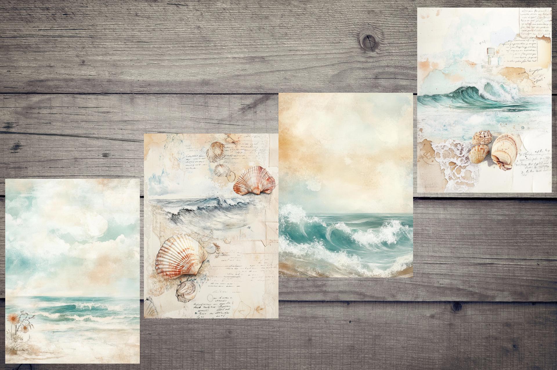 Nautical Junk Journal Kit: Vintage Ocean Ephemera (digital Printable ...