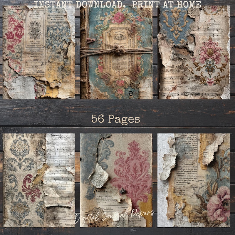Distressed Wallpaper - Etsy